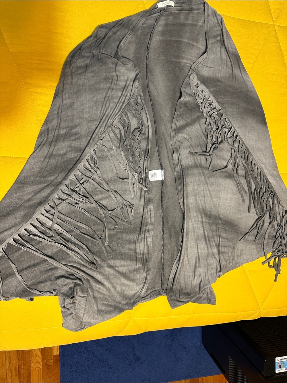 ODDY Gray A-Line Fringe coverup.